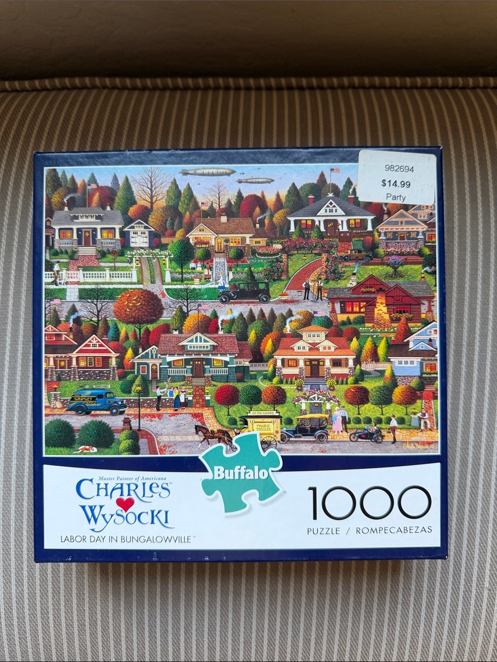 Charles Wysocki Buffalo 1000-Piece Jigsaw Puzzle - Colorful Village Scene